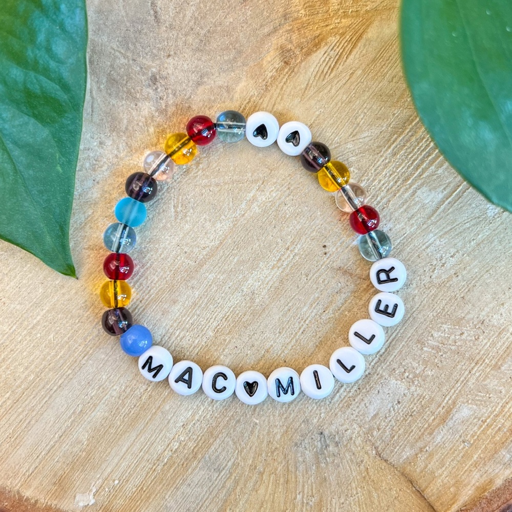 Mac Miller Beaded Bracelet | Marble Beads | Unisex | Custom Size Available